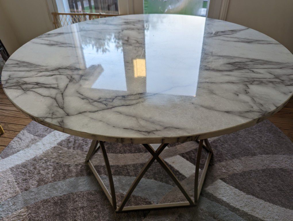 Faux Marble Dining Table 