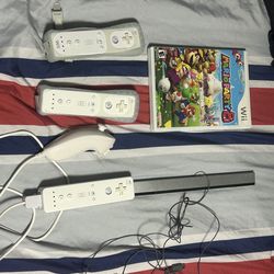 Nintendo Wii Mario Party 8 Bundle with 3 Remotes, Nunchuk, Sensor Bar