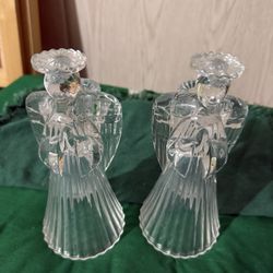 Crystal Angel Candle Holders