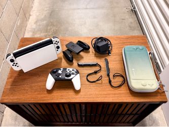 Nintendo Switch OLED - White Model, Pro Controller, Carrying Case, 256 GB MicroSD