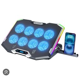 ICE COOREL Gaming Laptop Cooling Pad with 8 Cooling Fans - 15”-17.3” Notebook