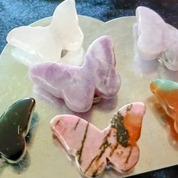 Handmade Natural Gemstone Butterfly Magnets 