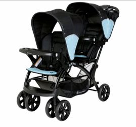 Like-New Baby Trend Sit N' Stand Double Stroller (Desert Blue) – Used 5 Times!
