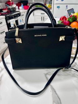Michael Kors Black Saffiano Satchel