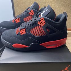 Jordan 4 Red Thunder Size 9.5M/11W Brand New
