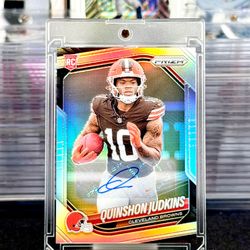 2025 Panini Quinshon Judkins RC #313 Silver Prizm Autograph
