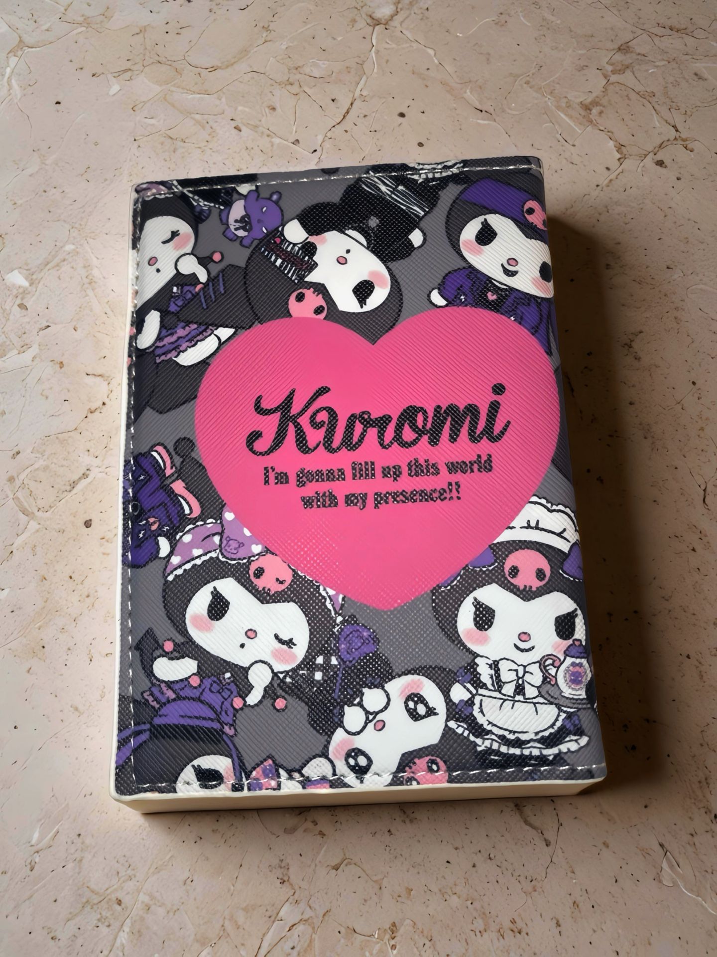 🖤✨ Travel with attitude with this darkly adorable Kuromi passport wallet! ✨🖤