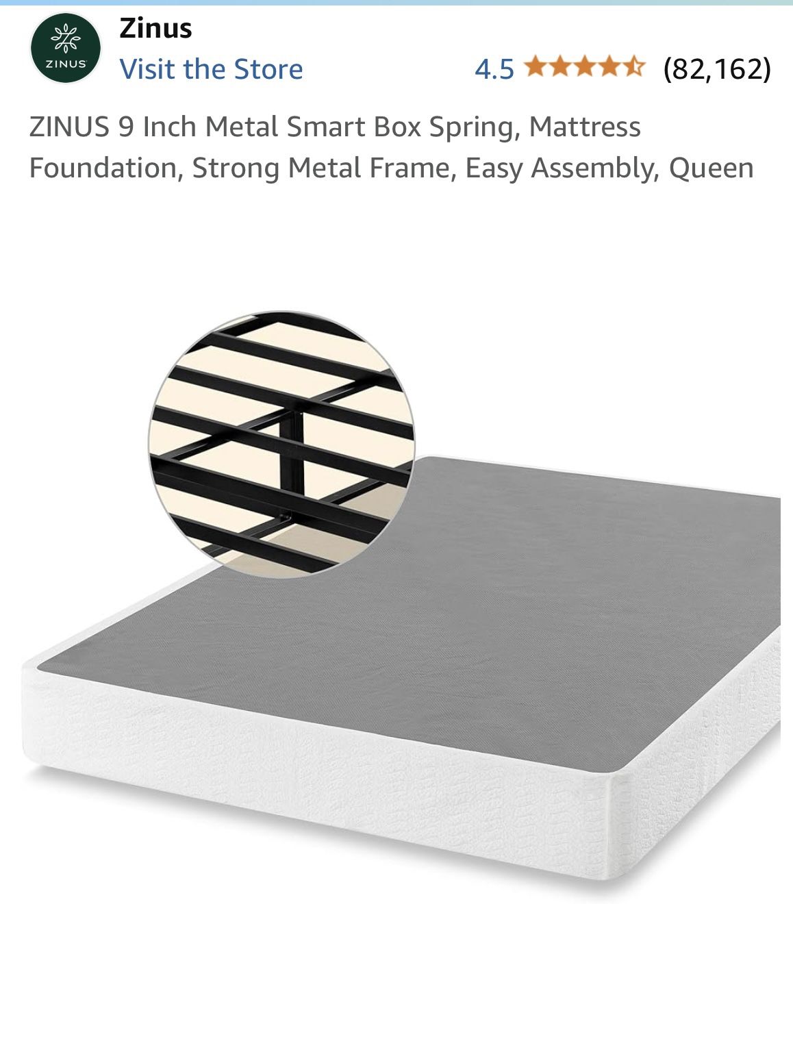 ZINUS 9” Metal Smart BoxSprings