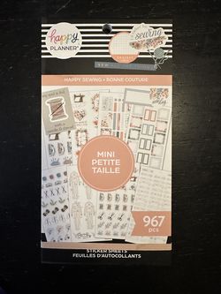 The Happy Planner Happy Sewing 30 sheets Mini - 967 pieces Stickers