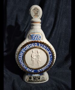 JIM BEAM DECANTER THE HONORABLE ORDER KENTUCKY COLONELS 1970