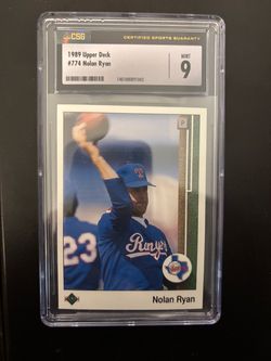 1989 Upper Deck Nolan Ryan #774 CSG 9