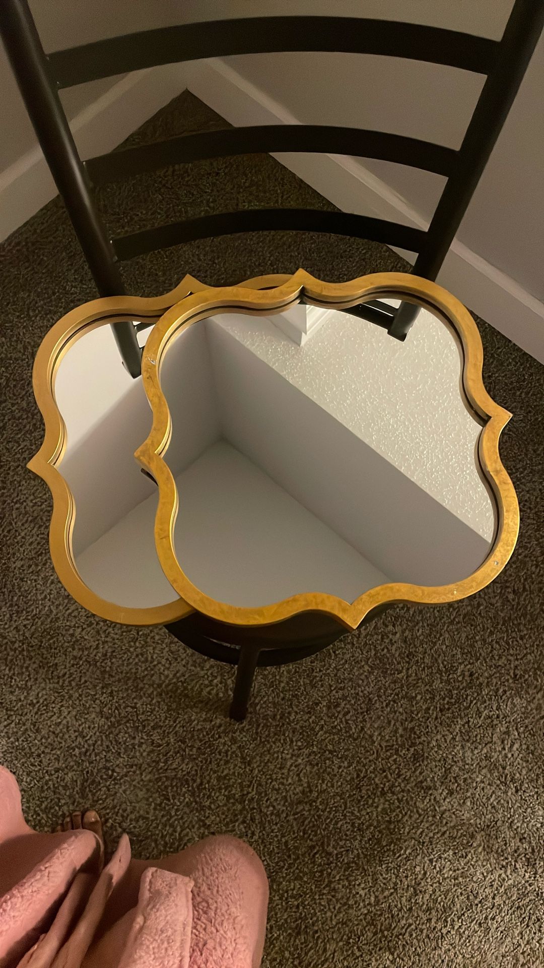 Vintage Inspired Gold Mirror Pair-Heavy & Chic