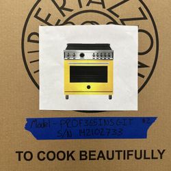 Bertazzoni 36in Induction Range In Yellow