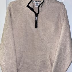 PINK SHERPA SWEATER SIZE MEDIUM ((NWT))