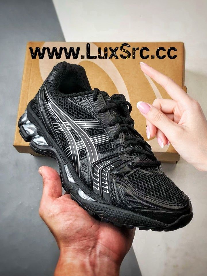 Asics Gel-Kayano 14 Black and Silver Running shoes