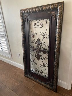 Large Ornate Metal Scroll Wall Art Panel