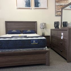 Queen Espresso 4 Piece Bedroom Set (also Available In Grey)