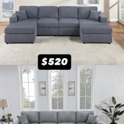 Modern Sectional Sofa – Clean & Comfortable