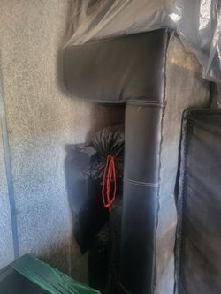 Black leather couches