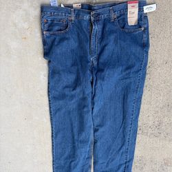 Levis 565 Loose Straight Jeans Mens 40x32 Blue Denim Loose Fit NWT