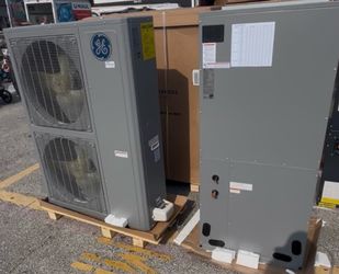 Brand new 5 Ton GE Connect Heat Pump System – complete matched package including outdoor unit + indoor air handler * Outdoor Unit (Heat Pump): AUH4860