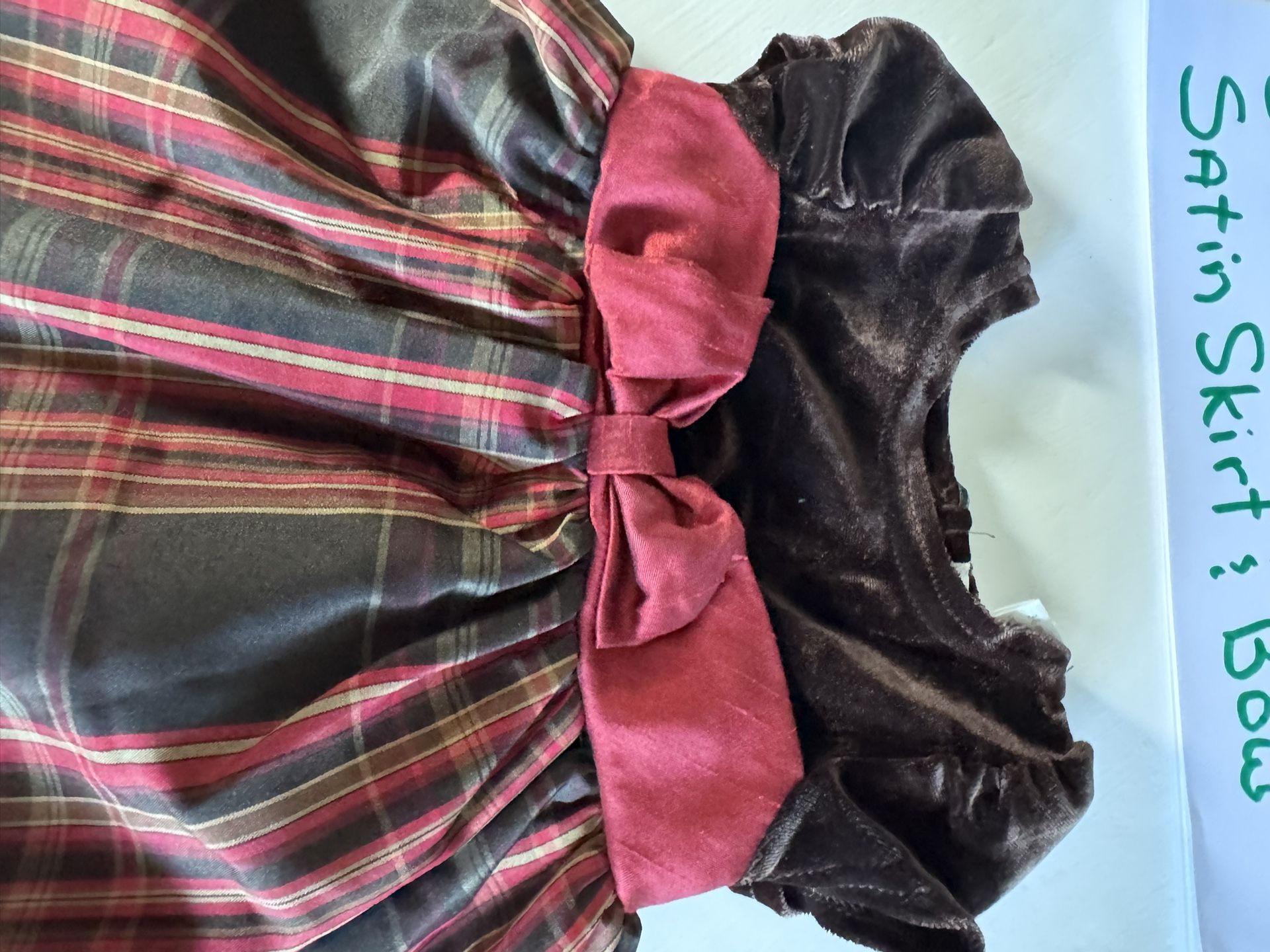 3-6 Month Velvet/satin Dress