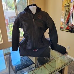 Brand-new Harley-Davidson Ladies Leather Jacket Size XL With Hoodie