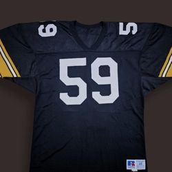 Authentic Pittsburgh Steelers jersey  Sz 48 Vintage Russell Athletic Blank HAM