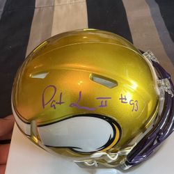 Minnesota Vikings Signed Mini Helmets