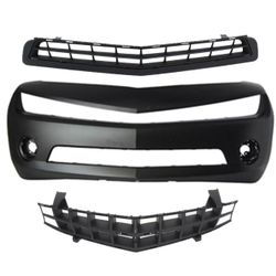 Chevy Camaro OEM Material Front Bumper Upper Grille and Lower Grille for LS LT 2010 to 2013