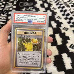 1997-98 POKEMON JAPANESE PROMO #1 TROPHY PIKACHU GOLD 1st-2nd TOURNAMENT 
