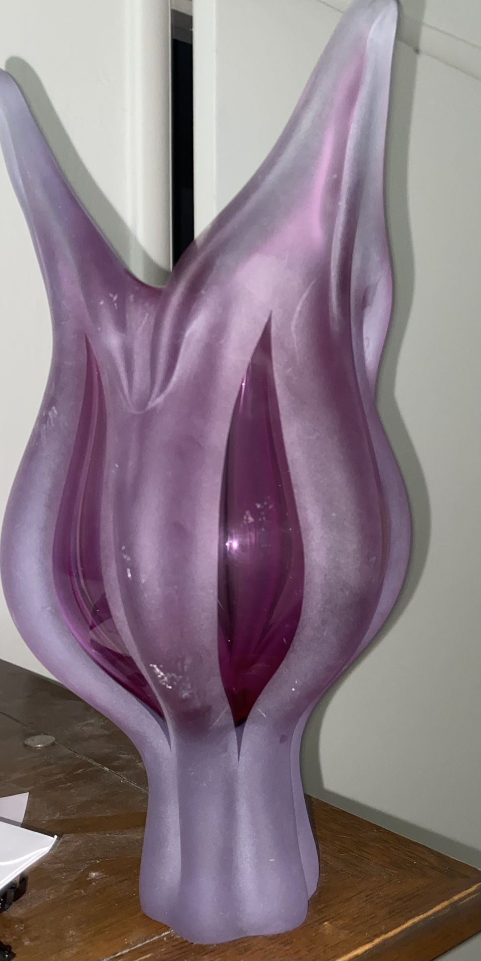 Vintage gorgeous purple glass Vase