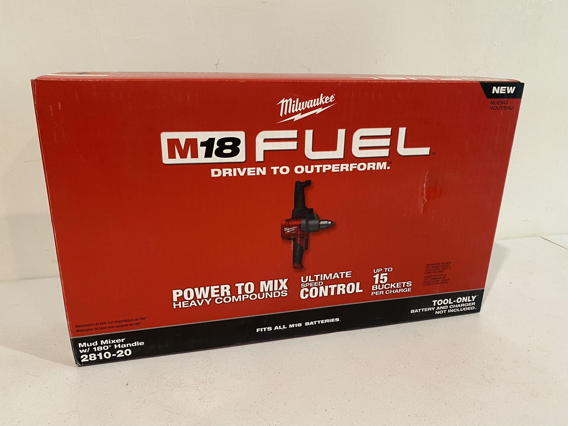Milwaukee M18 FUEL 18-Volt Lithium-Ion Brushless Cordless 1/2 in. Mud Mixer (Tool-Only)