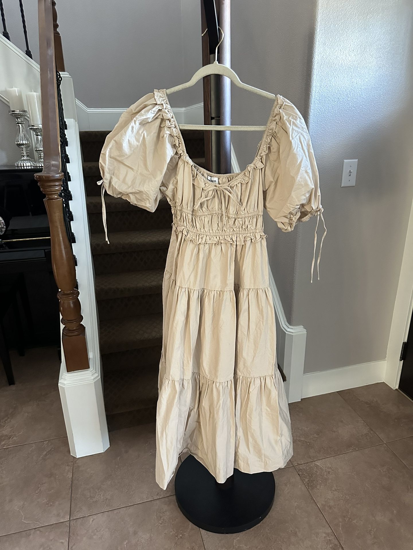 En Saison Beige Midi Dress Size S