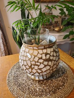 Glass & Gold Elegant Planter 