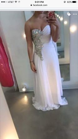 Beautiful white prom dress