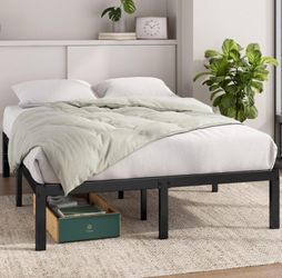 LIKE NEW FULL SIZE MATTRESS & 14” Zinus Platform Bed Frame
