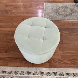 Green Round Ottoman For Sale!