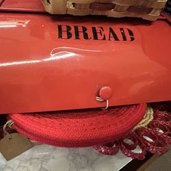 Cool Red Vintage Metal Bread Box