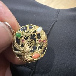 18k Gold Chinese Dragon Charm 