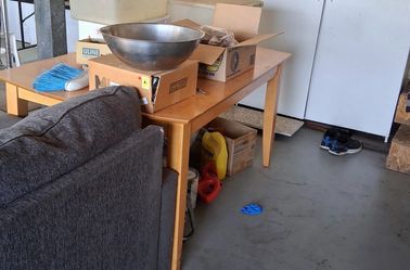 Brown table with extender no chairs just table great condition