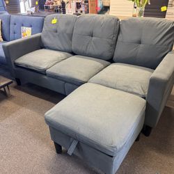 New Sofa With Storage Ottoman 