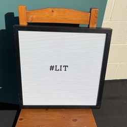 “LIT” board