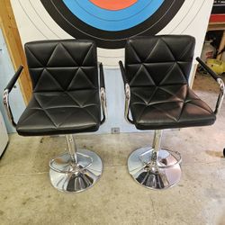 Two Adjustable Bar Stools