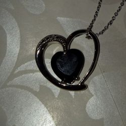 Black Onyx Heart Pendant 