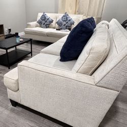 White Corduroy Sofa  