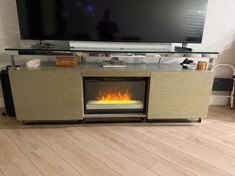 TV Stand with fireplace modern from El Dorado