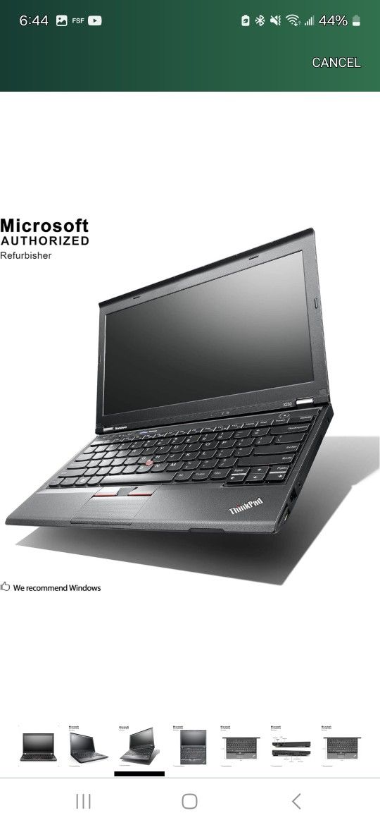 I Have Lenovo X230 Laptop 130.00