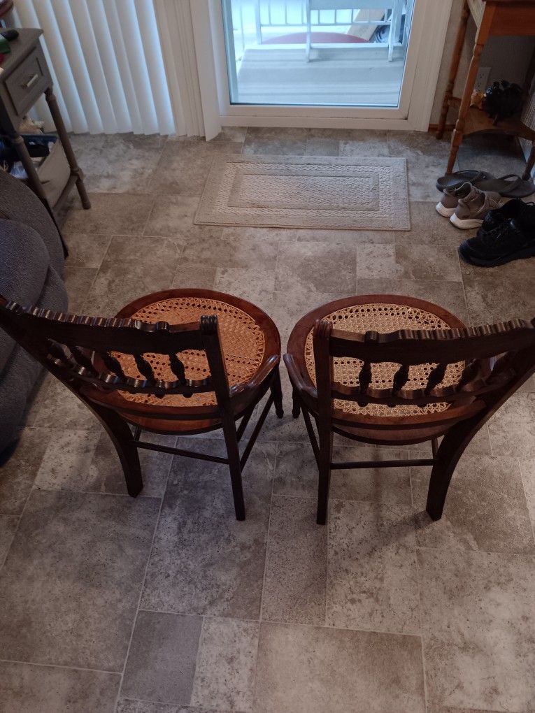 Vintage Cane Bottom Chairs