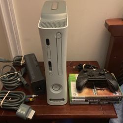 Xbox 360 with Controller And 4 Games